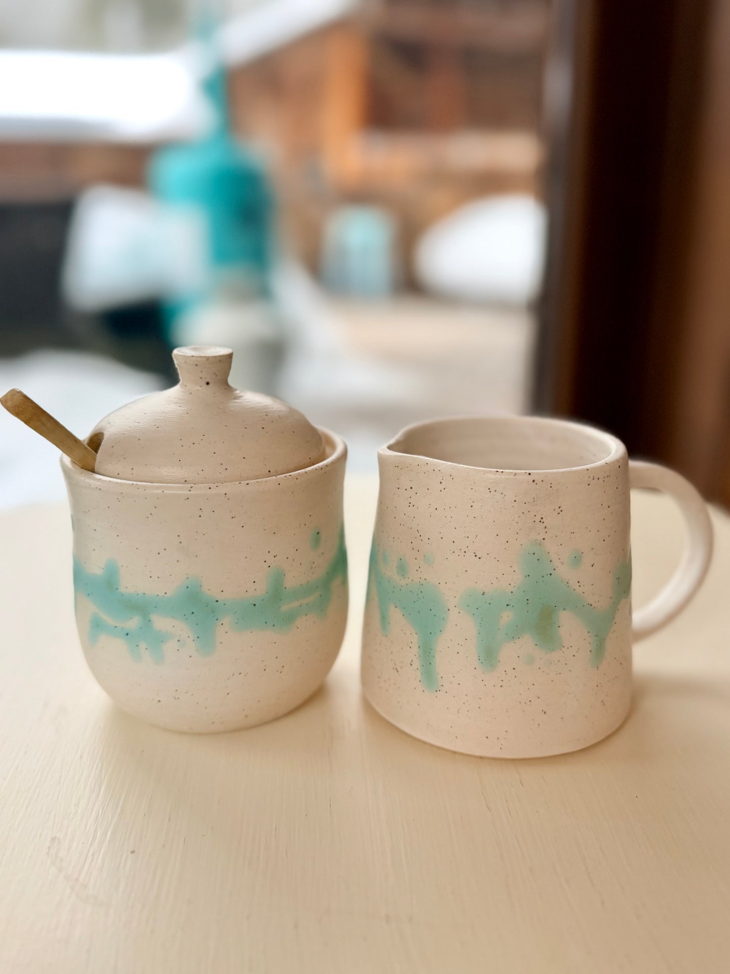 Abstract Cream & Sugar Set