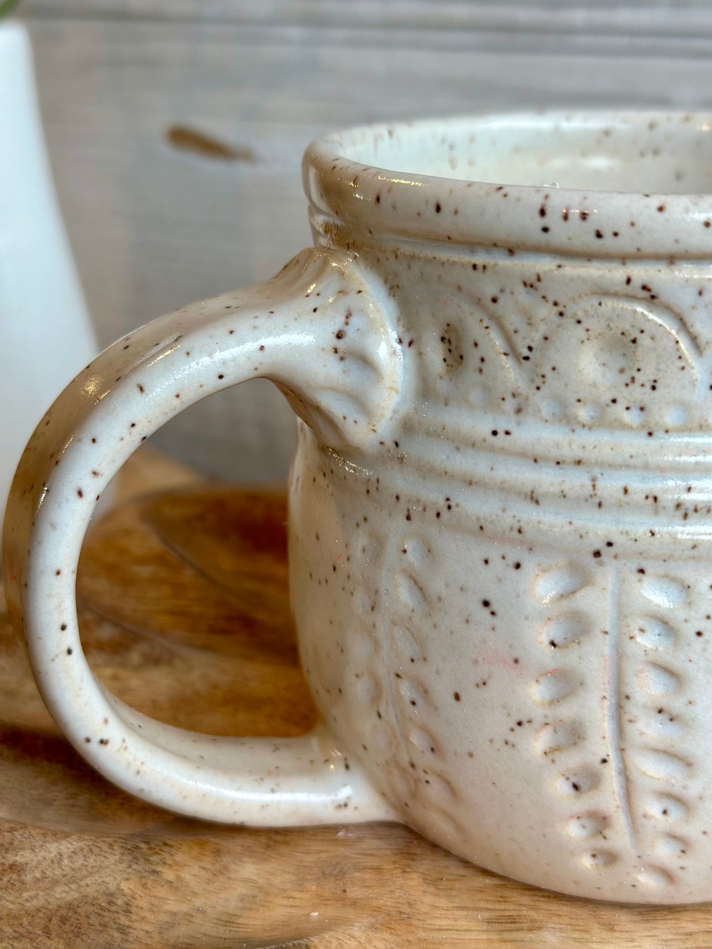 Carved Speckled Mug ~ 18