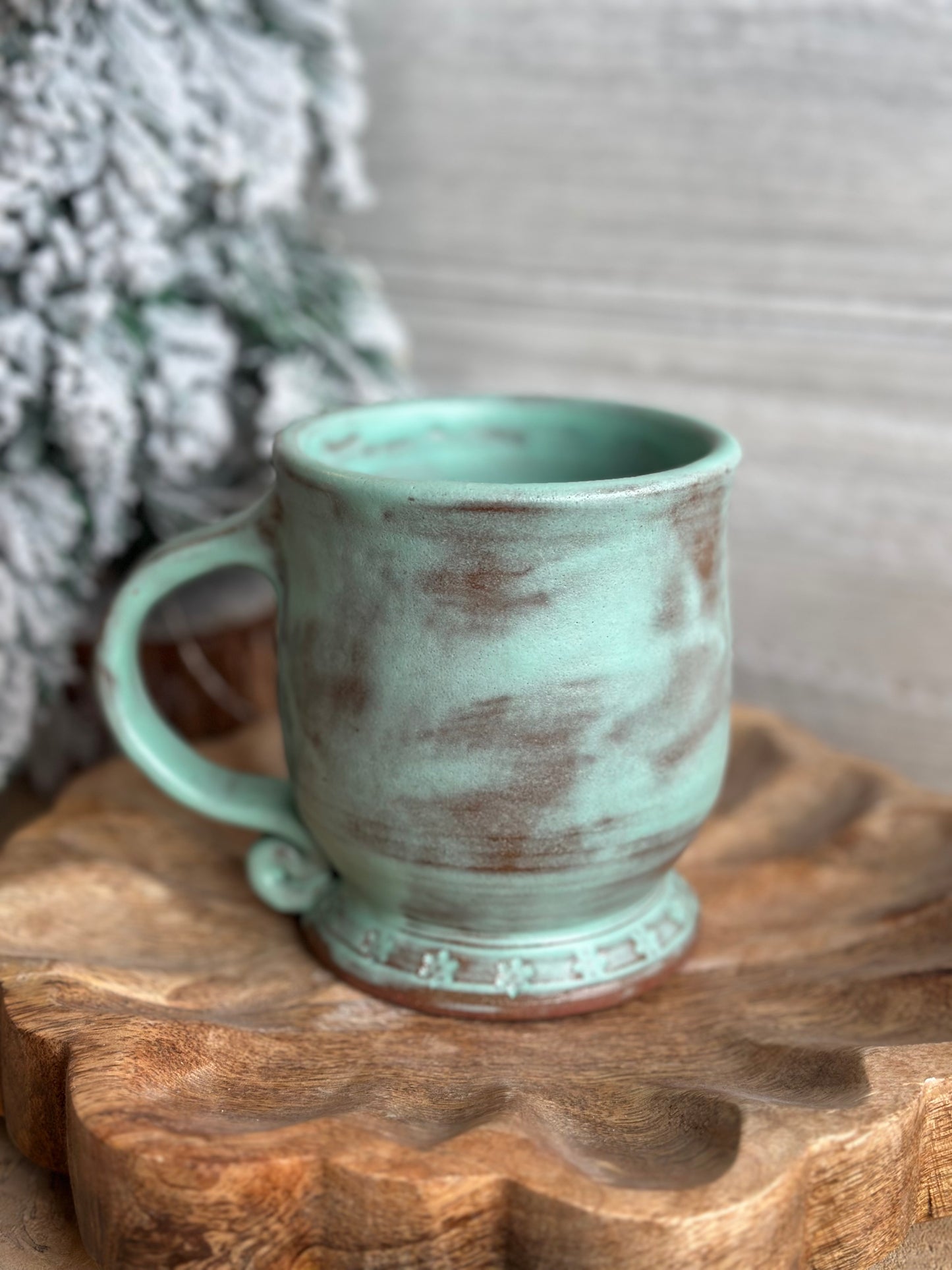 Reindeer Mug, seafoam 15 oz