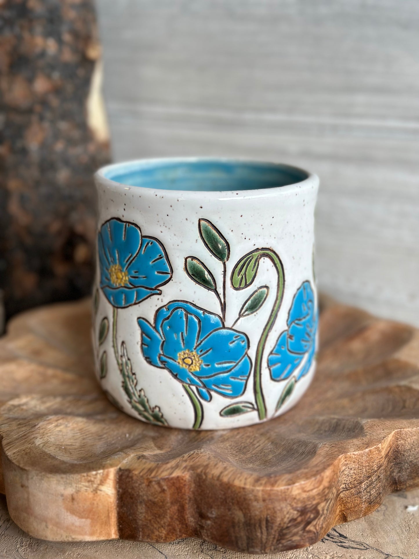 Blue Poppy Mug, 20oz
