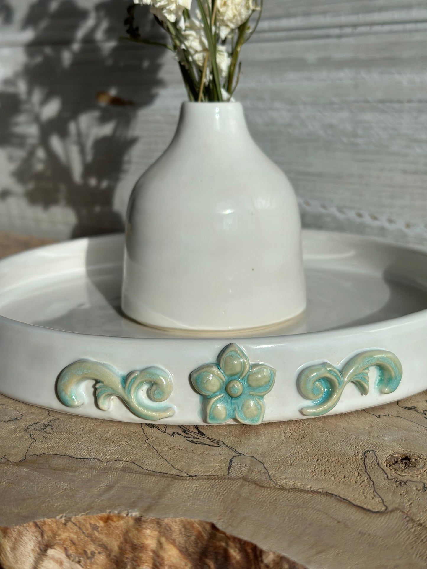 Floral White Tray