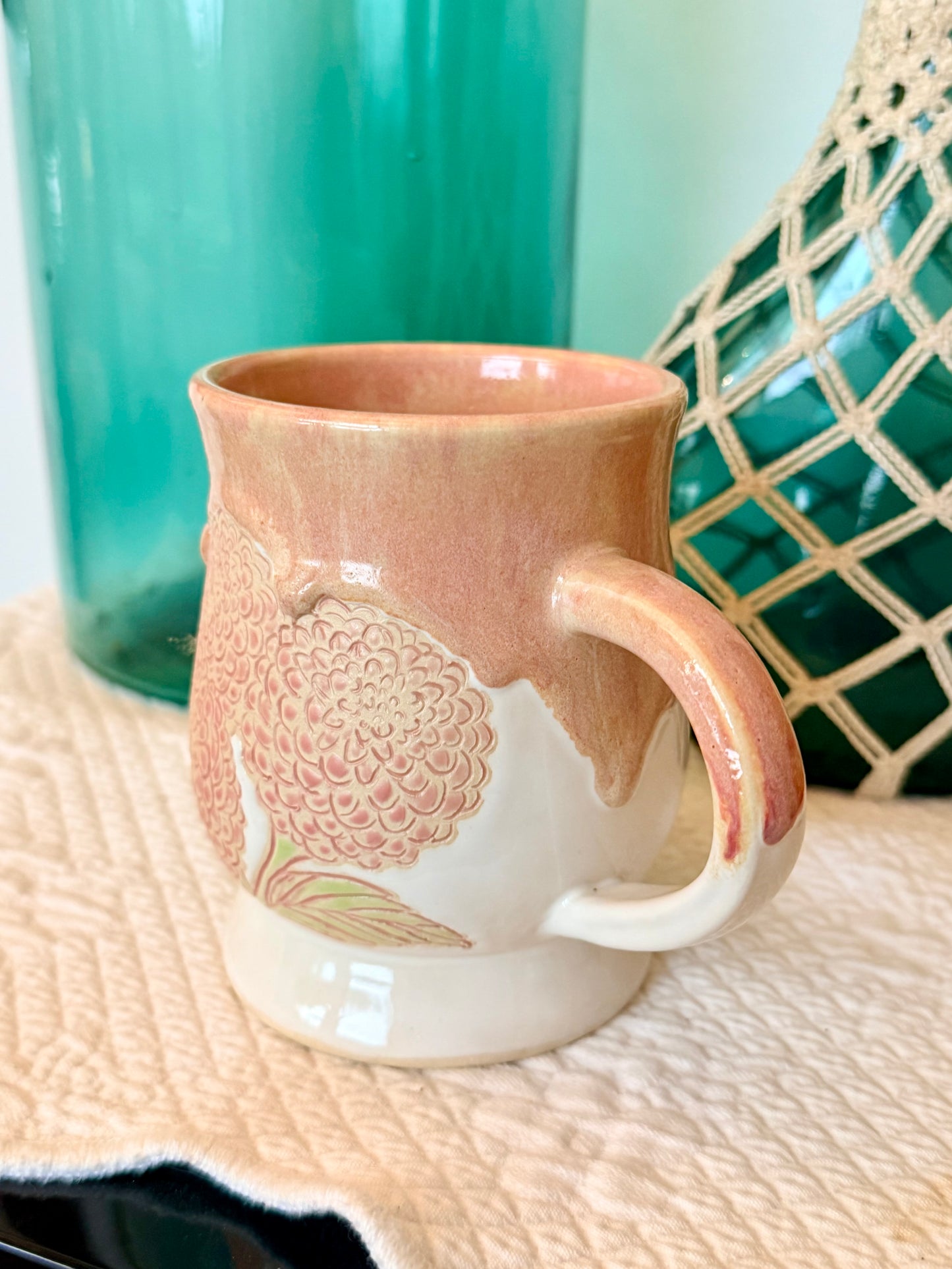 Dahlia Mug ~ Rosy Pink