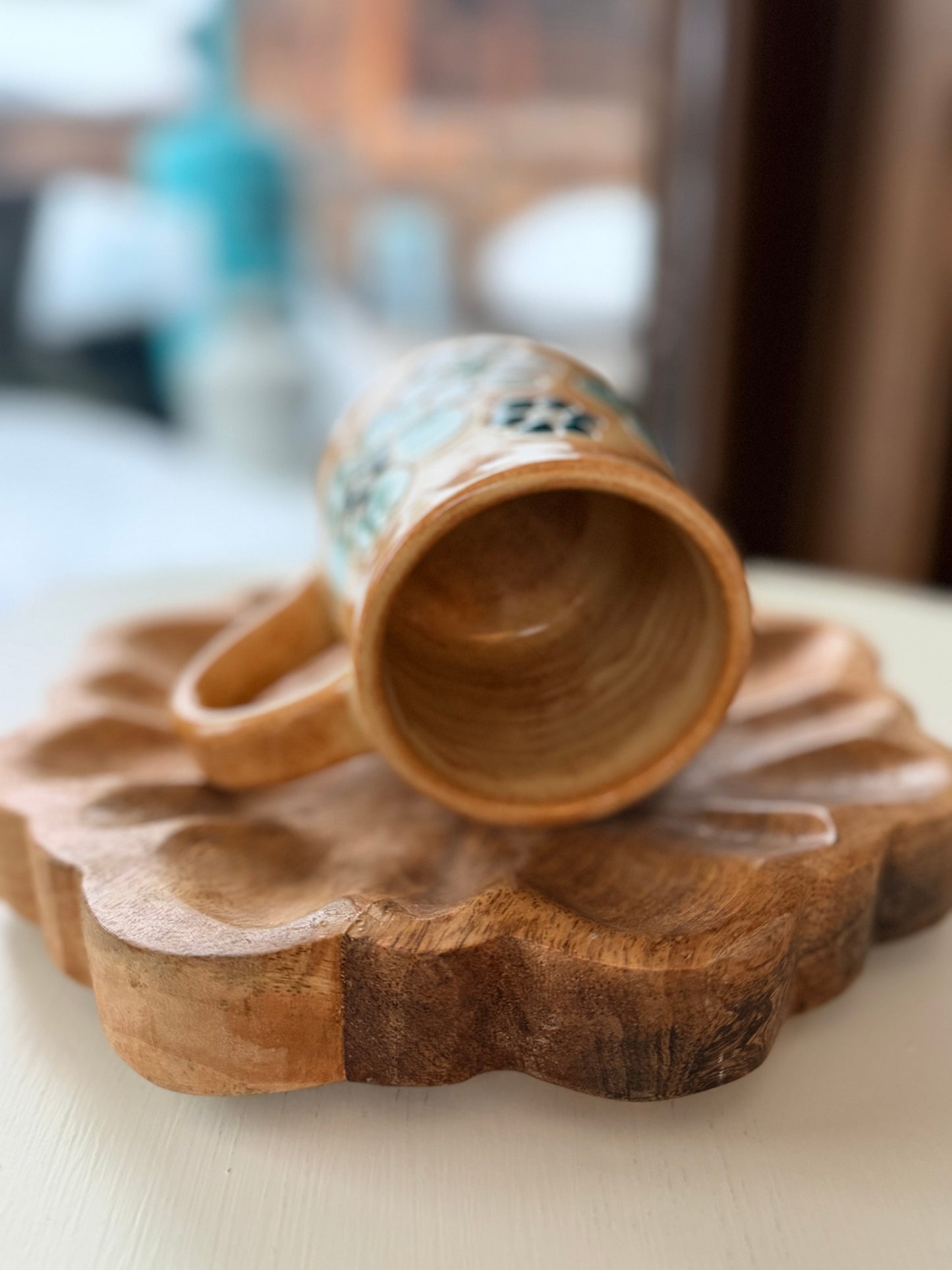 Butterscotch Floral Mug
