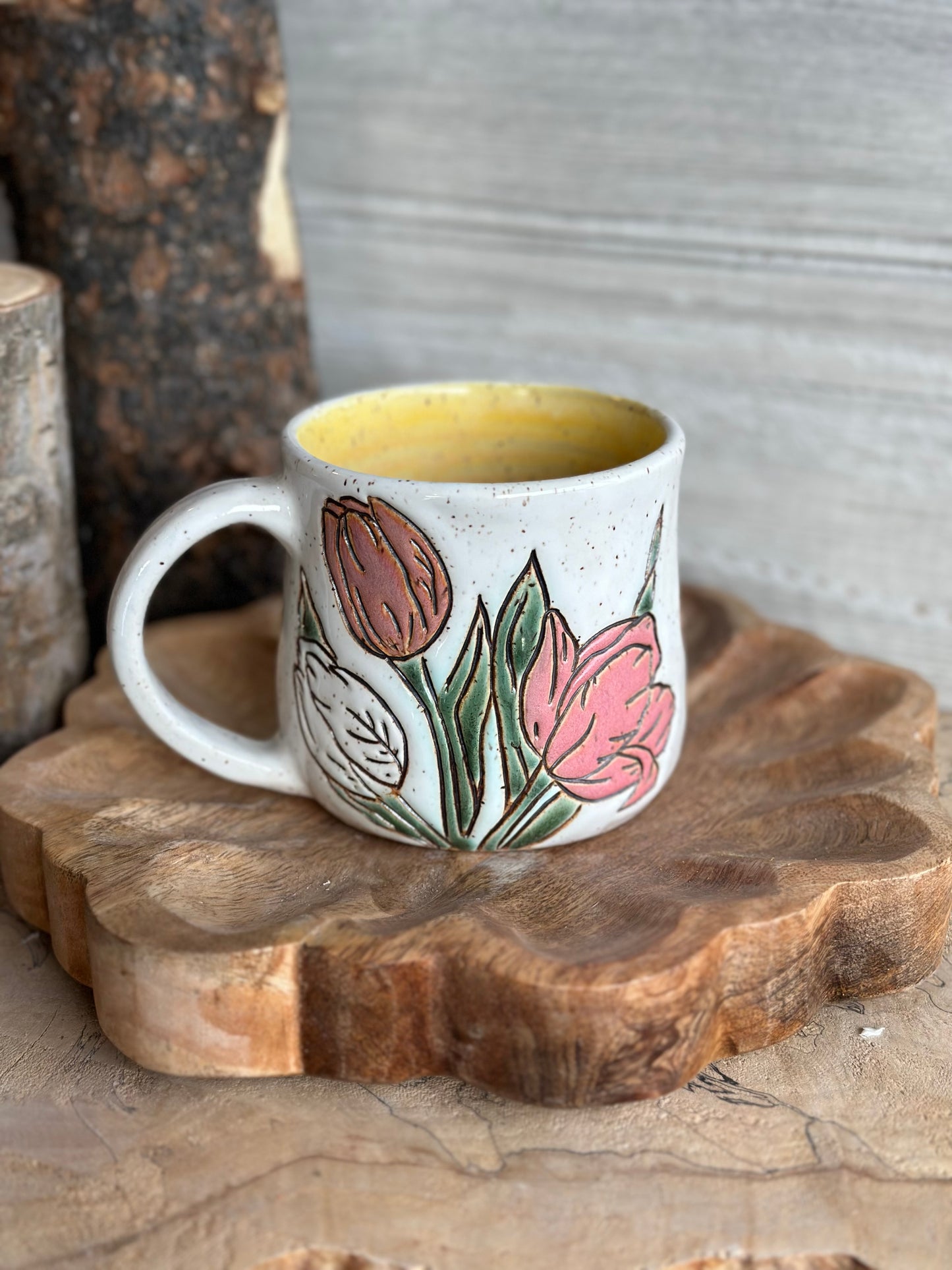 Tulip Mug, golden 14oz