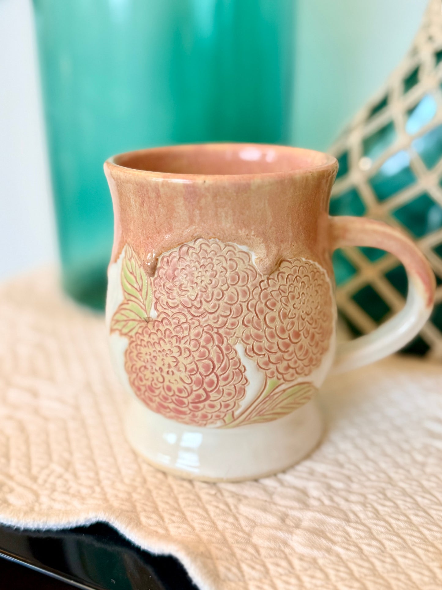Dahlia Mug ~ Rosy Pink