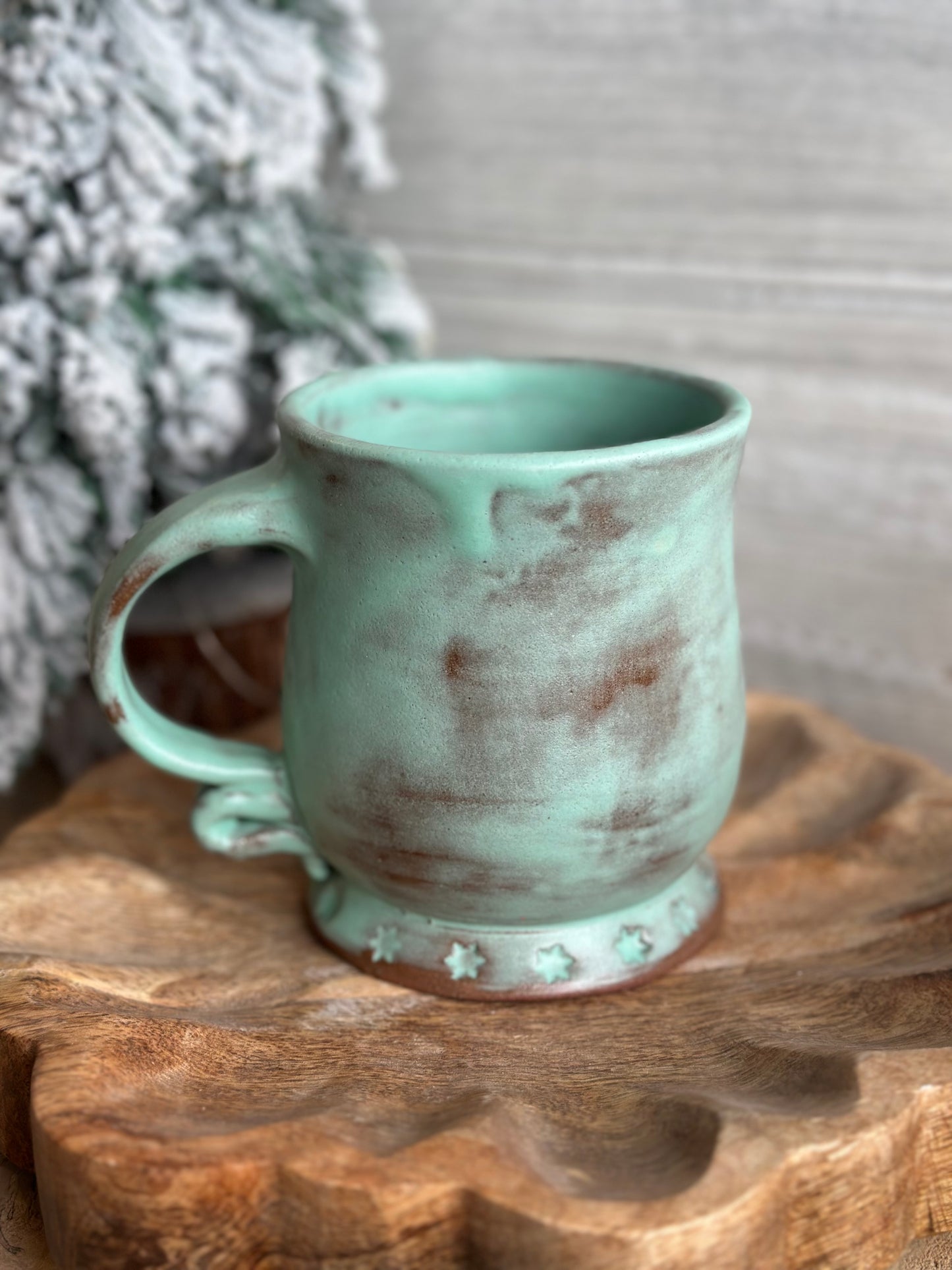 Reindeer Mug, seafoam 16 oz