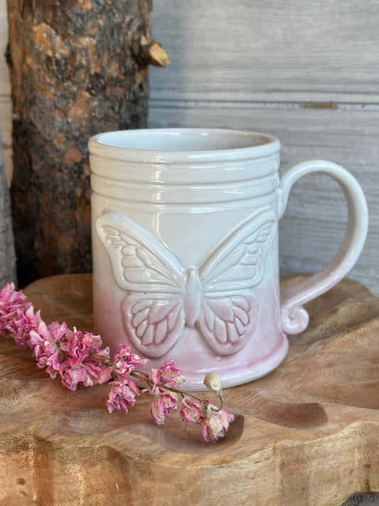 Pink Butterfly Mug