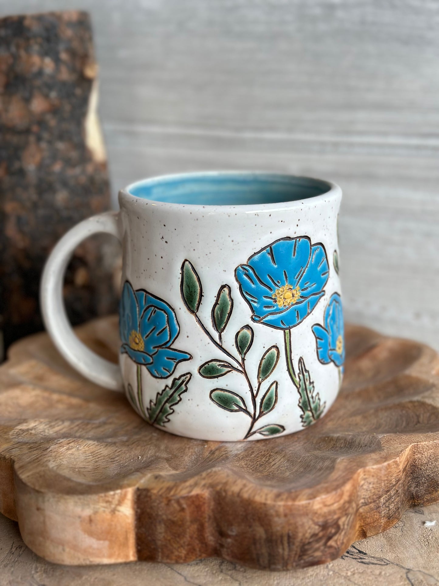 Blue Poppy Mug, 20oz
