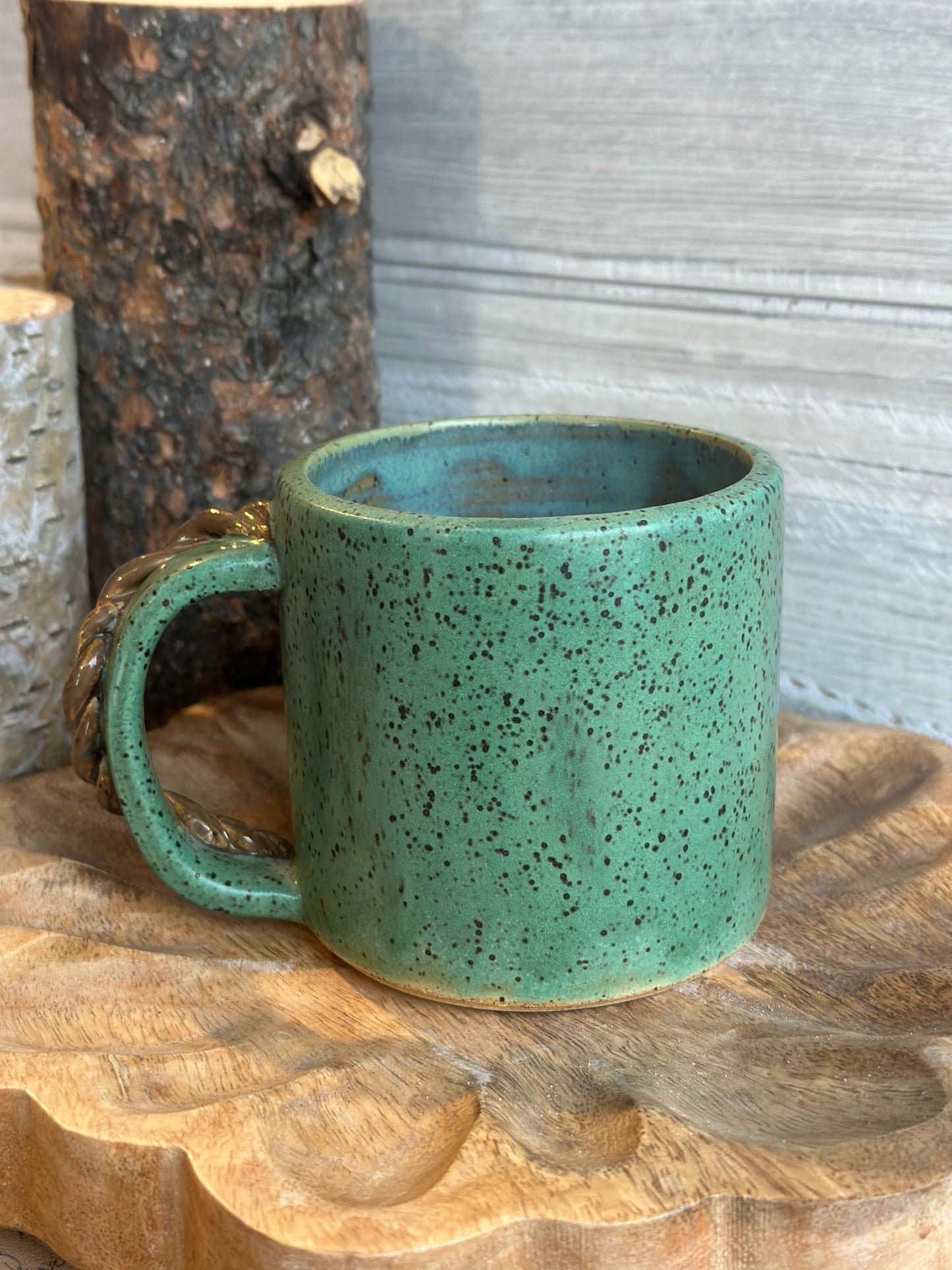 Floral Tooled Skull Mug